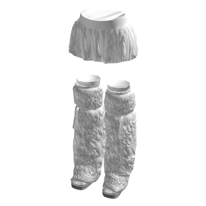 White Skirt W/ Snow Boots