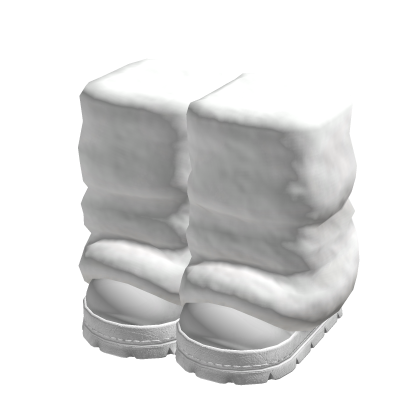 Winter Snow Boots w Fluffy Leg Warmers White