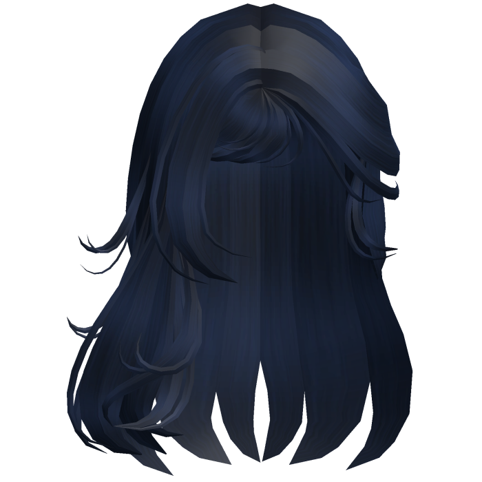Emo Long Messy Hair w/ Side Bangs (Blue)
