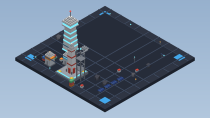 Low Poly Space Station Base Map Sci Fi preview 10