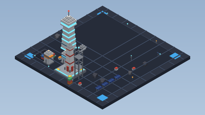 Low Poly Space Station Base Map Sci Fi preview 10
