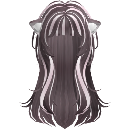 ʚ kawaii cute fluffy kitty long hair mauve n pink Roblox item