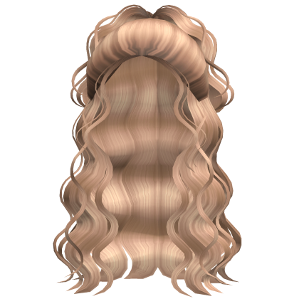 Curly SuperStar Half up Half Down Gold Blonde Hair Roblox item