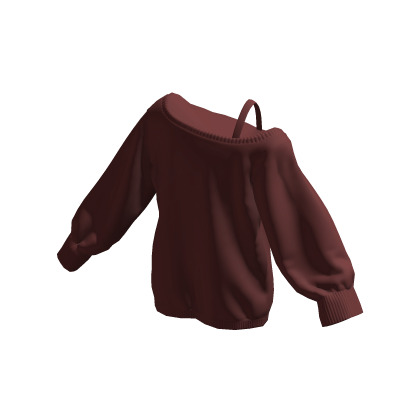 Roblox Item Red Off Shoulder Oversized Sweater