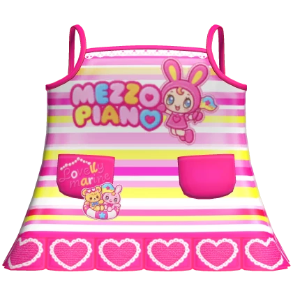 ♡ ꒰ colourful pink striped mezzo piano dress ꒱ ♡ | Roblox Item