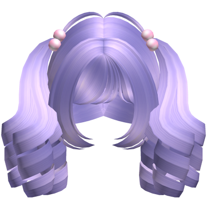 ꒰♡꒱ sweet candy purple princess curly pigtails Roblox item