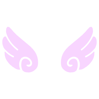 ♡ Cute Glowing Swirly Angel Wings in Pastel Purple