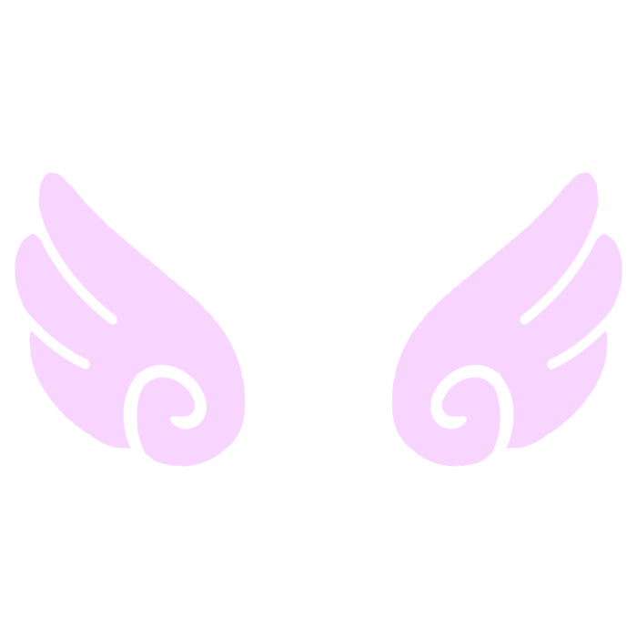 ♡ Cute Glowing Swirly Angel Wings in Pastel Purple