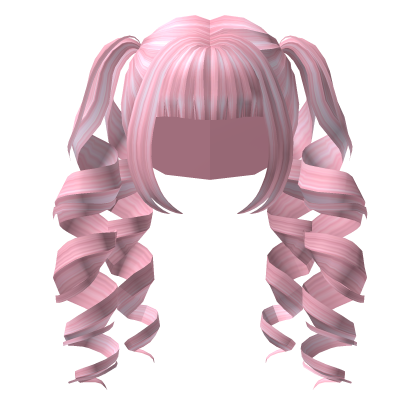 Pastel Pink Anime Drill Pigtails