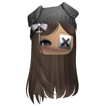 Kawaii Straight Hair w/ Accessories & Chibi Face