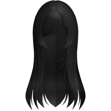 Long Black Straight Emo Hair Roblox item