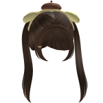 ୨♡୧Brown hair w/ headband and pompompurin clip