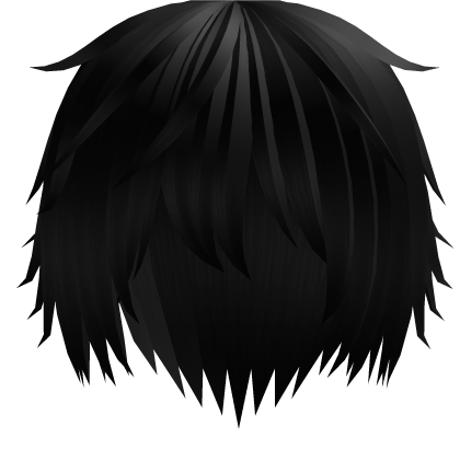 Long Emo Messy Anime Boy Hair In Black Roblox item