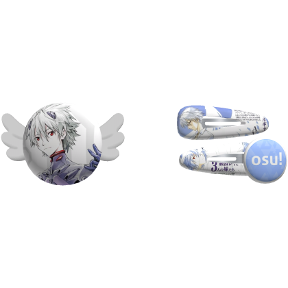 kaworu nagisa angel pins anime 2000s hairclips 