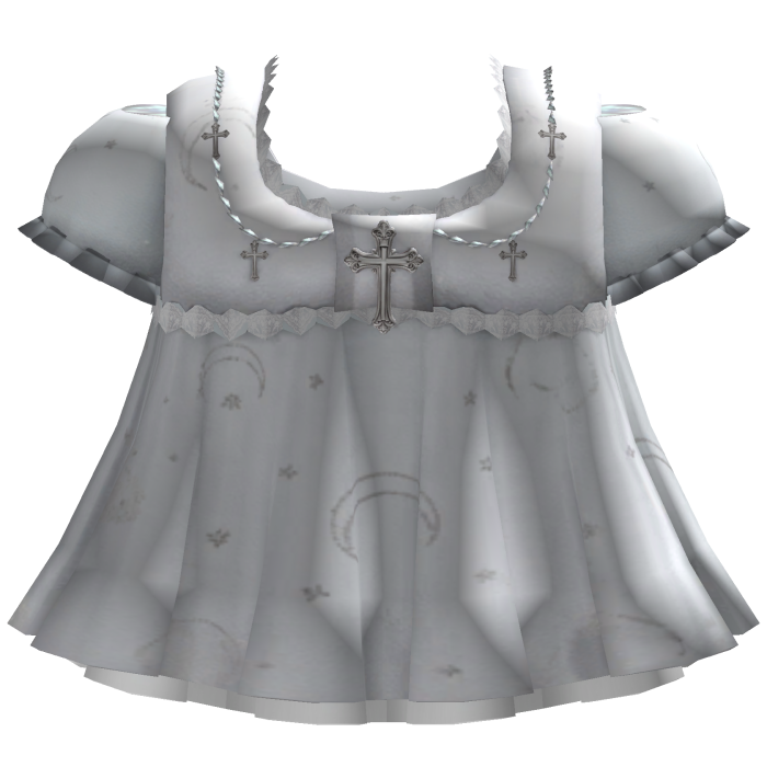 White Babydoll Dress with Jesus Cross Details