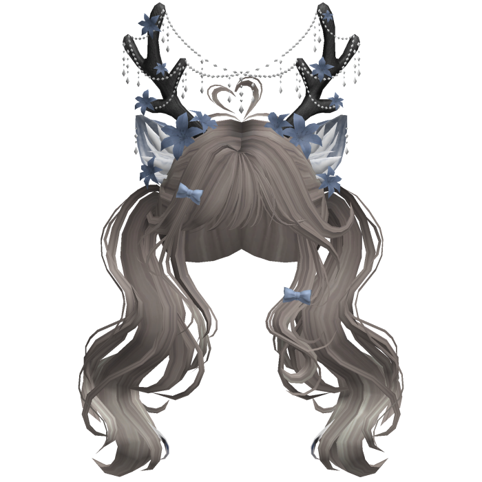 Ethereal Christmas Fairy Fawn Pigtails w/ Antlers