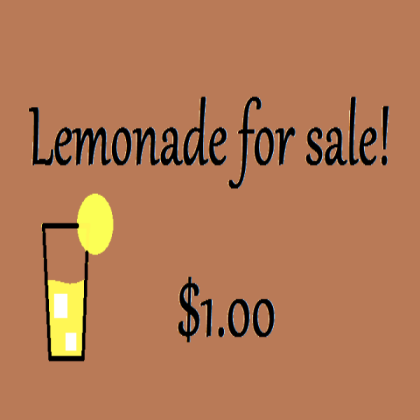 Lemonade Sign Roblox decal