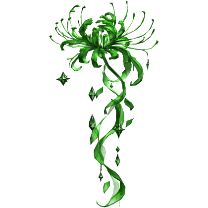 Green Jeweled Spider Lily Elegant Hair Piece