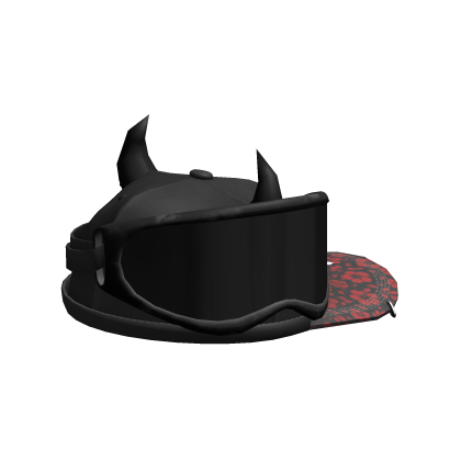 black snapback w dirt bike goggles Roblox item