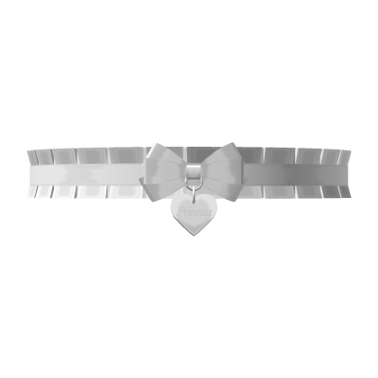 ♡ cutesy heart choker in white (1.0) ୧