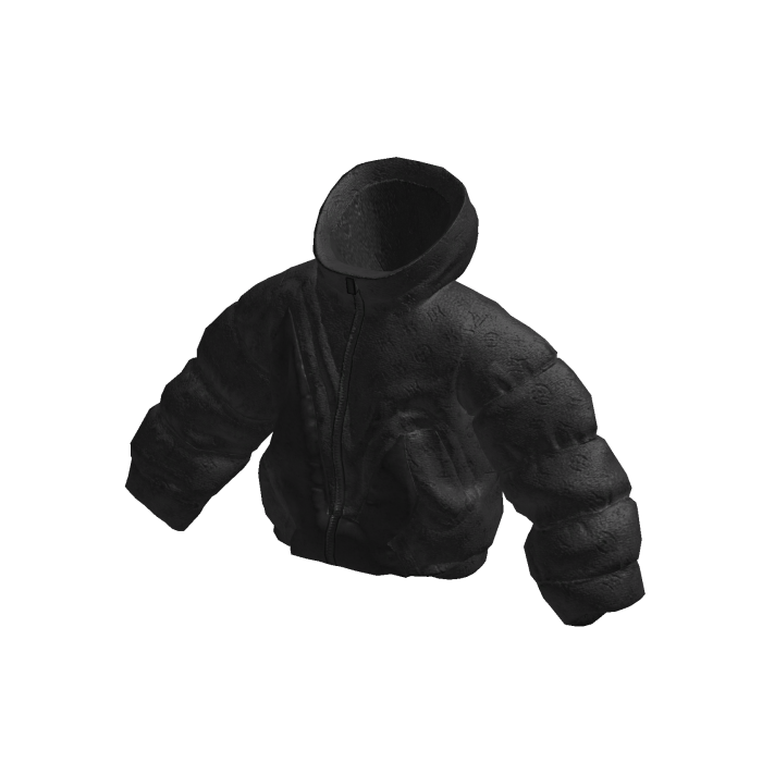 Black Hooded Puffer Jacket