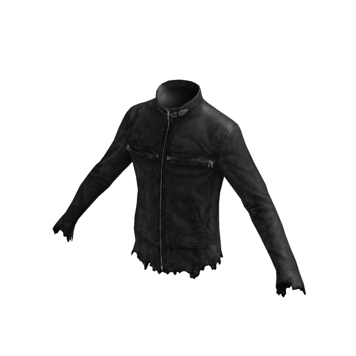 Black Gothic Zip Leather Jacket