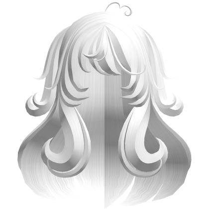 ୨ৎ Sweet White Fluffy Long Hair With Pigtails