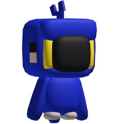 Blue Parrot Pixel Plushie Backpack
