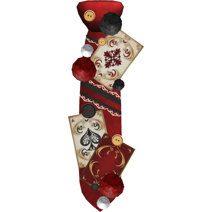 1.0 Magician Tie with cards and buttons