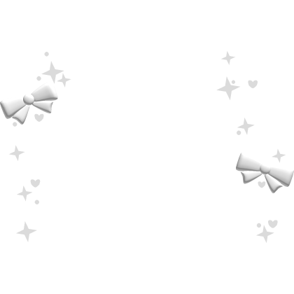 ♡ cutesi white bow sparkles aura Roblox item