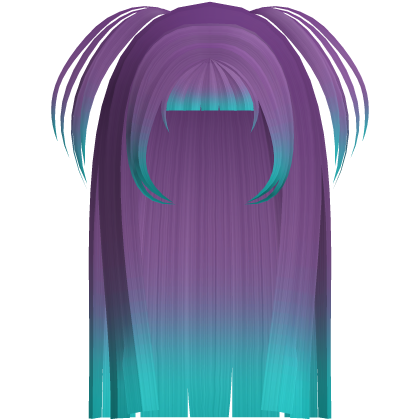  ♡ Long purple and teal vampire fangs Roblox item