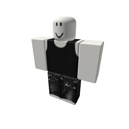 black tanktop da hood drip y2k boy cyber emo goth