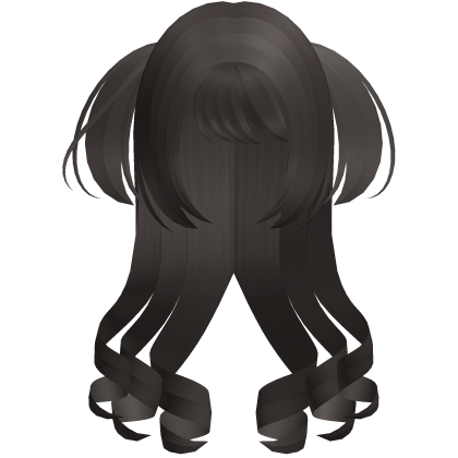 dark ash long swirly ends w mini pigtails