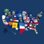 〔USA〕Official States & Territories