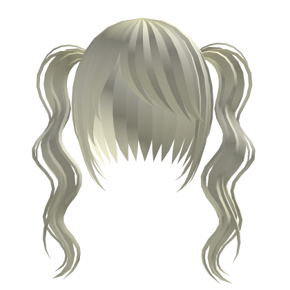 long curled emo pigtails blonde
