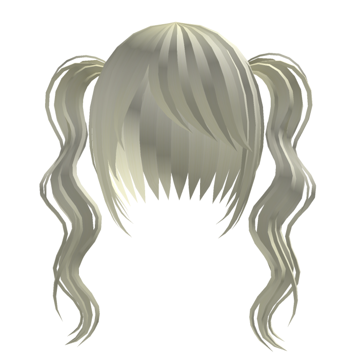 long curled emo pigtails blonde
