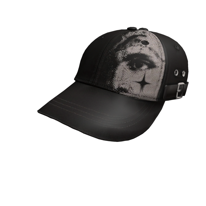 Monochrome Eye Graphic Streetwear Cap