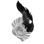 Victorian Rose Facinator in White & Black