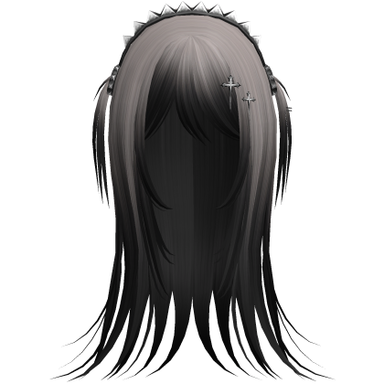 Vampire Goth Wispy Long Hair Brown Black  Roblox item