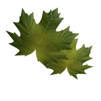 Green Maple leaf face accessory