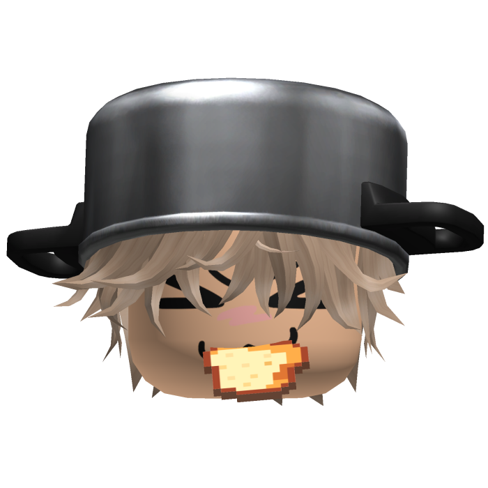 Messy Blonde Hair W/ Pot Hat & Bread