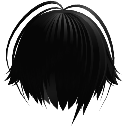 Ი𐑼 black flared wispy tufts hair