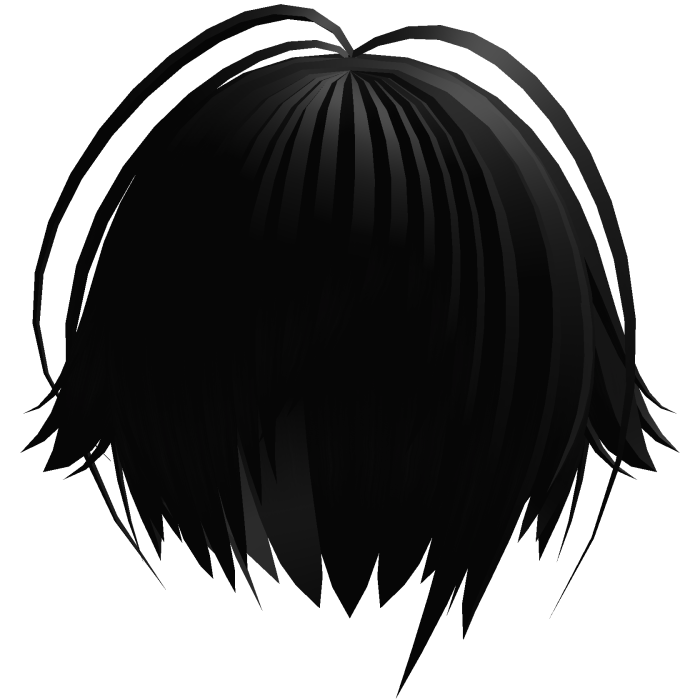 Ი𐑼 black flared wispy tufts hair