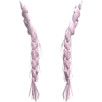 teased scene light pastel pink messy braid add-on Roblox item