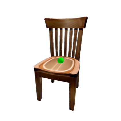Straight-back wooden chair