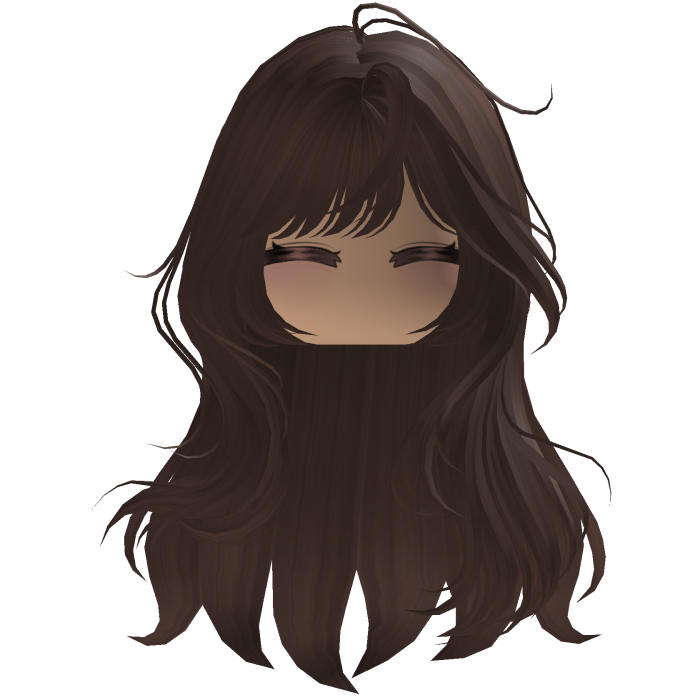 Cute emo y2k hair fluffy (brown)