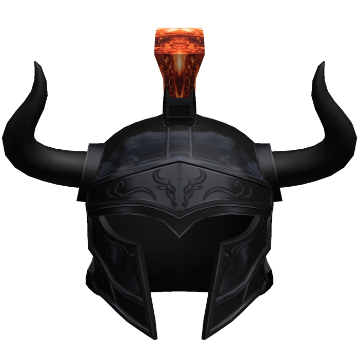 Minotaur Helmet with Flames