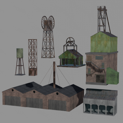 Industrial Mine Building Pack preview 1