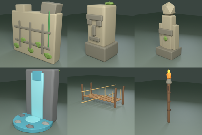 Low Poly Jungle Rainforest Biome Pack x60 Nature preview 5