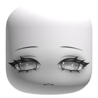 Pretty Monochrome Chibi Face Roblox item